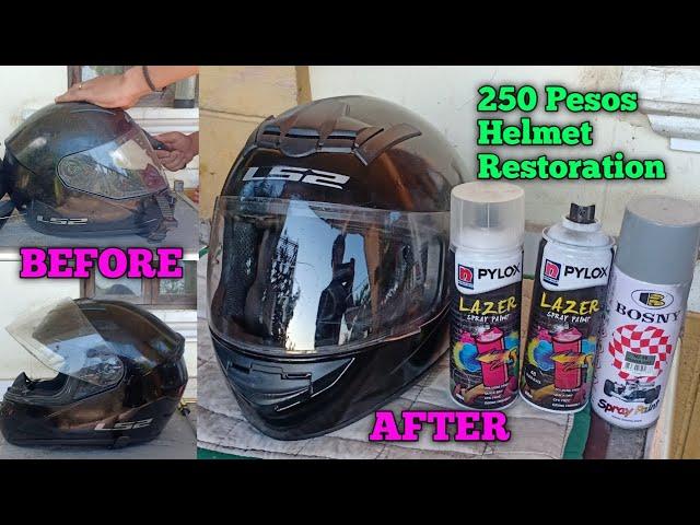 PAANU MAG RESTORE NG HELMET | 250 PESOS HELMET RESTORATION | MJAY VlOGS