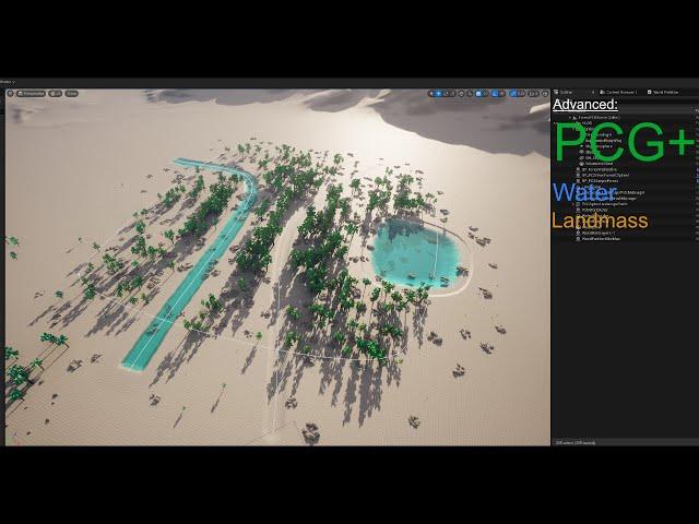 Advanced Procedural Forest environment in unreal engine 5 with PCG, Water, Landmass Plugins.