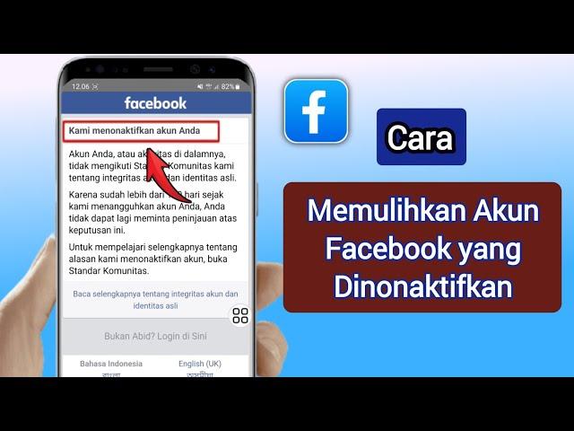 Cara Memulihkan Akun Facebook yang Dinonaktifkan | Solusi Masalah Akun Anda Telah Dinonaktifkan