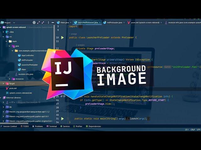 How to set  background image on IntelliJ Interface