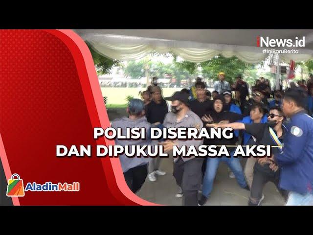 Demo Mahasiswa di Jombang Ricuh, Polisi Diserang dan Dipukul Massa Aksi