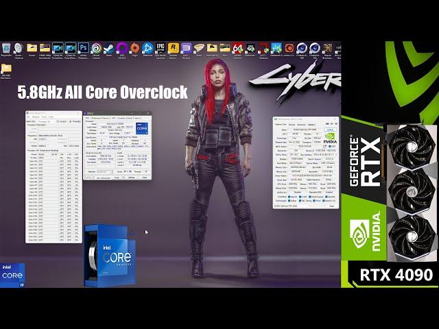 Intel i9 13900K 5.8GHz All Core Overclock Benchmarks & Bios Settings | RTX 4090