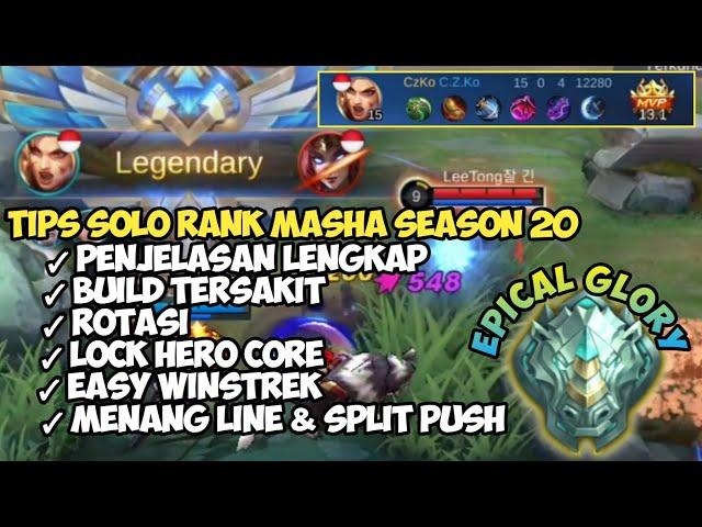 CARA MAIN MASHA DI RANK EPIC SEASON 20 BESERTA BUILD TERSAKIT