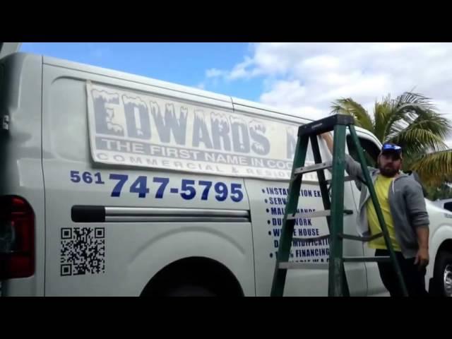 Air Conditioning Company In Jupiter Florida, Edwards Air Ent New Truck Wrap