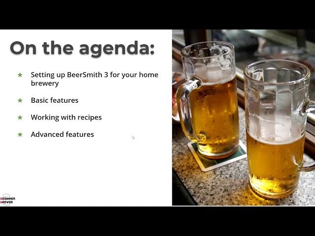 Webinar: A (gentle) Introduction to using BeerSmith 3 in your Homebrewing