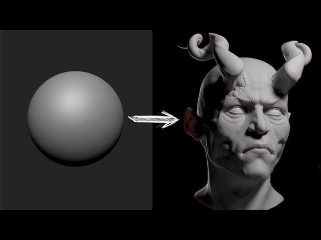 Zbrush Head Sculpt 23 - Demon Prince