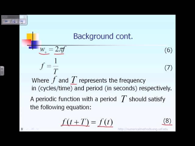 Lecture 1: Introduction to Fourier Series Part 1 of 2