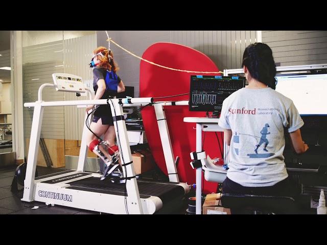 Running with ankle exoskeletons