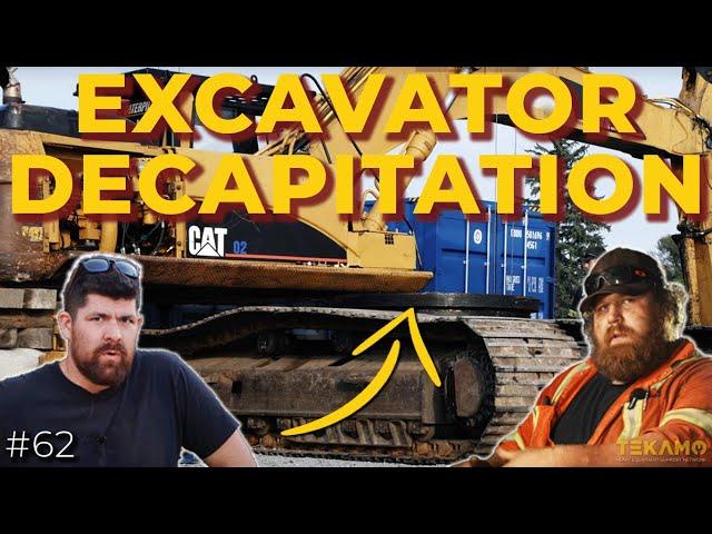 Splitting An Excavator in HALF! Service Call #62 - Excavator Rotec Repair, Peeler Forks, Track Pads