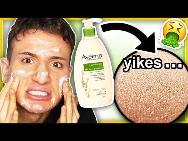 I tried the Aveeno MOISTURIZING LOTION CREAM for ONE WEEK! (It PEELS?!)