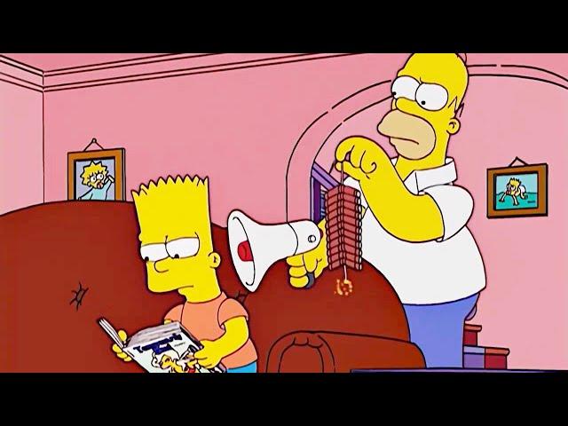 Homer playing a prank on his son