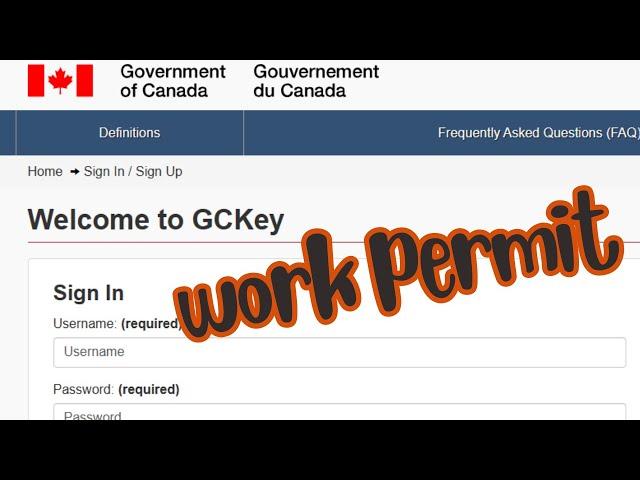 HOW TO CREATE GCKEY ACCOUNT for WORK PERMIT/ VISITOR VISA- part 1