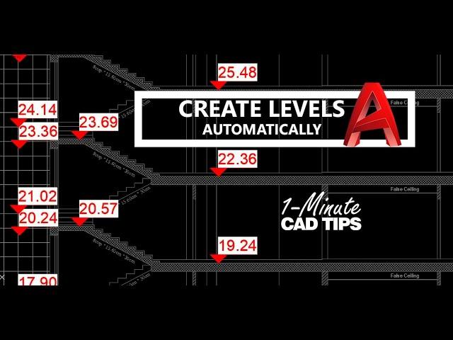 Create Elevation Levels Automatically in AutoCAD (AutoCAD Advance #4)