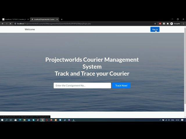 Courier Management System Project in PHP