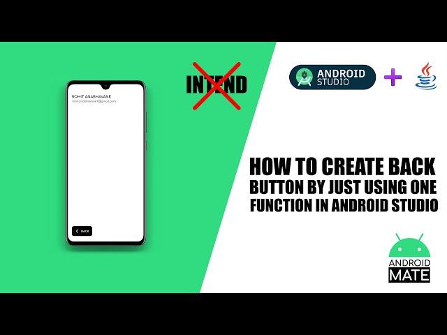 How to create Back button by just using one function in Android Studio | No Intent 