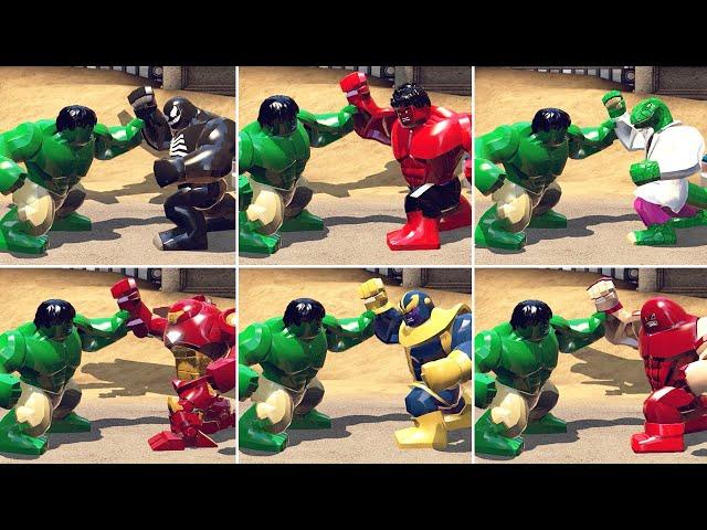 Hulk vs All Big-Fig Characters in LEGO Marvel Super Heroes