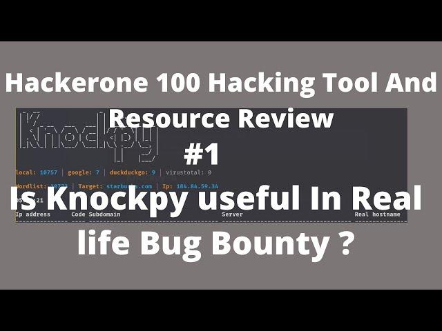 100 Hacking tools Review #1 How To Install and Use Knockpy in Real life Bug Bounty