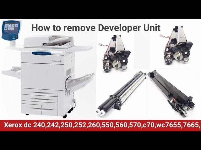 How To Remove Developer Unit For A Xerox DC 250,550,240,260, | Xerox WC 7675,7755,7765,7775