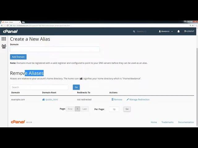 How to remove parked Alias domain in cPanel - Course +HD + Latest - P33