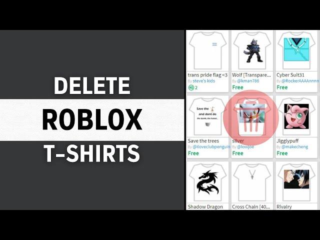 How To Delete Roblox T-Shirts you Made 2024 (UPDATED)