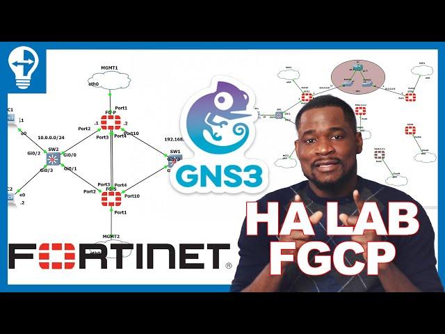 High Availability (HA) Configuration on FortiGate - FGCP | Lab GNS3 - From Scratch!