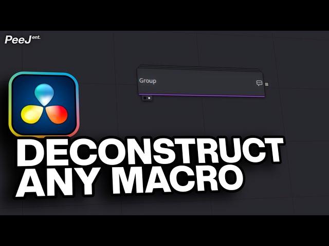 DaVinci Resolve | Turn Macros into Groups