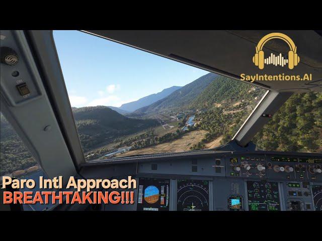 THE MOST DANGEROUS FLIGHT ON EARTH!!! APPROACH TO BHUTAN PARO AIRPORT WITH FENIX A320 AND SI.AI ATC