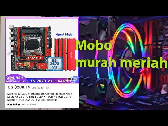 unboxing, testing motherboard machinist X99-RS9-intel xeon 2673v3-64 giga ram ddr4