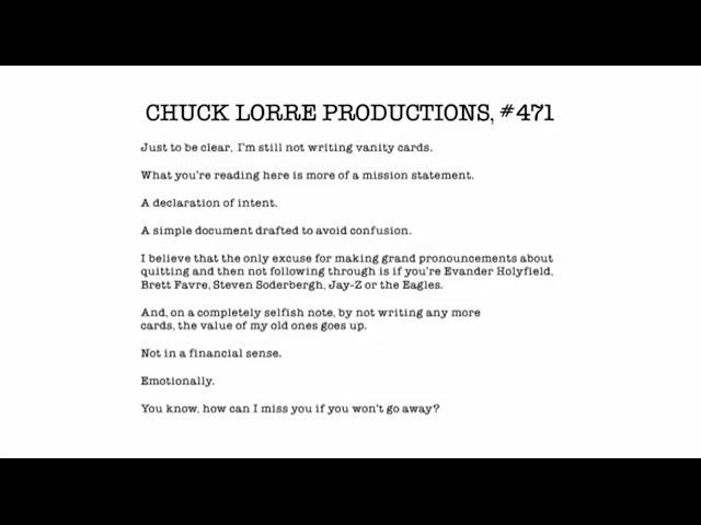 Chuck Lorre Productions, #471 Vanity Card Logo