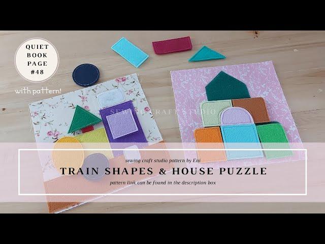 Quiet Book Tutorial with Pattern | Puzzle and Shape Felt Book Activity | DIY Busy Book #48