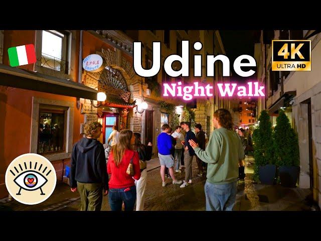 Italian Night Walking Tour in Udine  June Summer 2024 | 4K UHD 60FPS