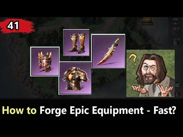 D41: How to Forge Epic Equipment - Fast?  || Viking Rise F2P Gameplay