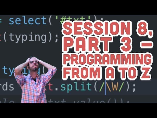 Coding Train Live Stream #68: Session 8 - Programming from A to Z  - Part 3