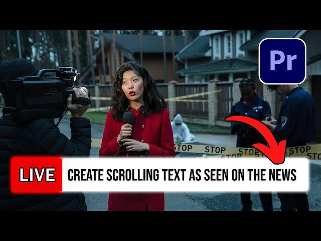 How To Add HORIZONTAL Text CRAWL In Premiere Pro