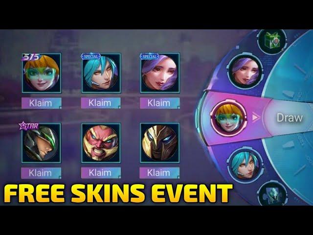 FREE SKINS EVENT! (New Event) IN MOBILE LEGENDS