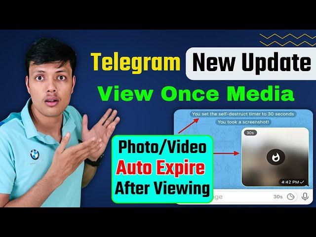 How To Set Expire Time Of Photo & Video On Telegram || Telegram View Once Media New Update