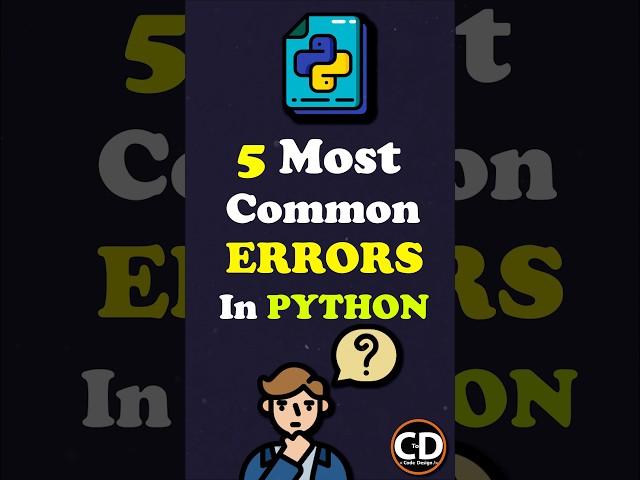 FIVE most common Errors in PYTHON #python #error  #programming #coding