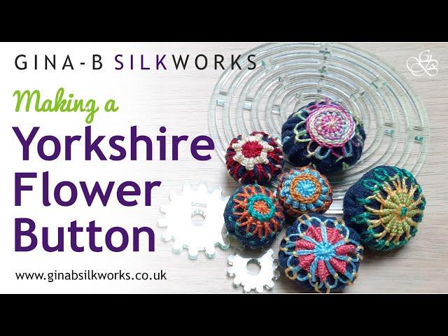 Making a Yorkshire Flower button / New ideas with Yorkshire Buttons - easy tactile button tutorial