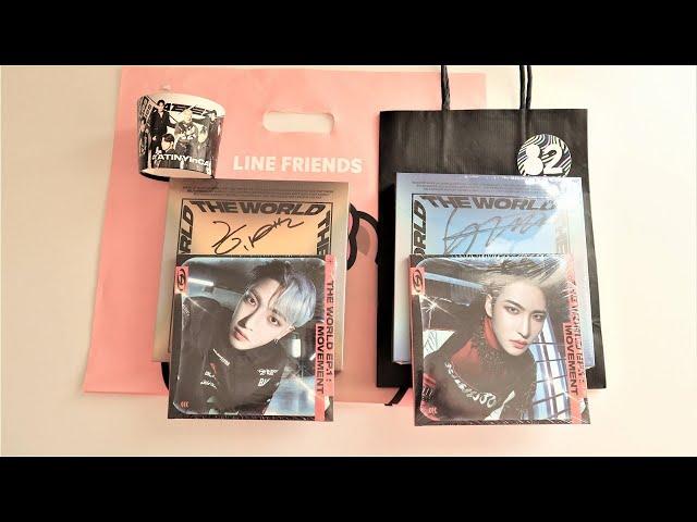 ️ MINI VLOG + ATEEZ THE WORLD  EP.1 MOVEMENT HELLO82  AND LINE FRIENDS SIGNED U.S EXCLUSIVE ALBUMS