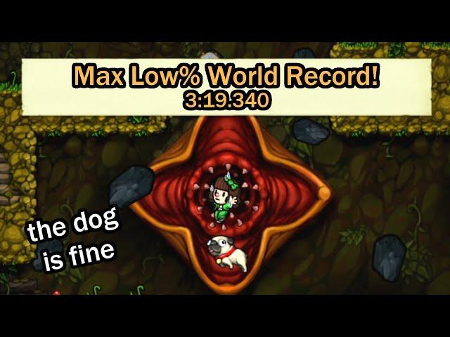 Finally Defeating a Maniacal Spelunky Speedrun! (Max Low%)