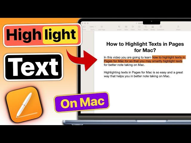 How to Highlight Texts in Pages for Mac for Better Note Taking? (Apple Pages Tutorial for Beginners)