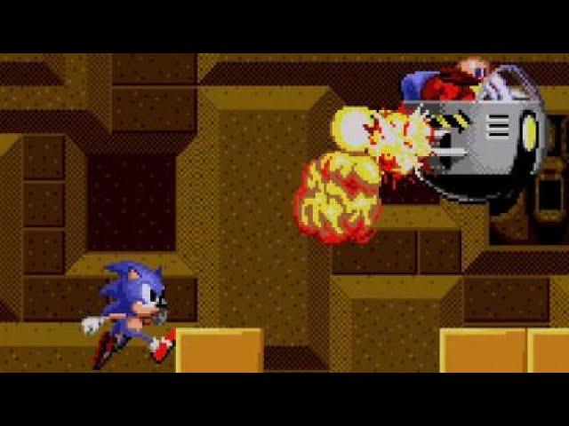 Sonic 1 Labyrinth Zone Boss Fight - How to Defeat Dr Robotnik (No Damage)