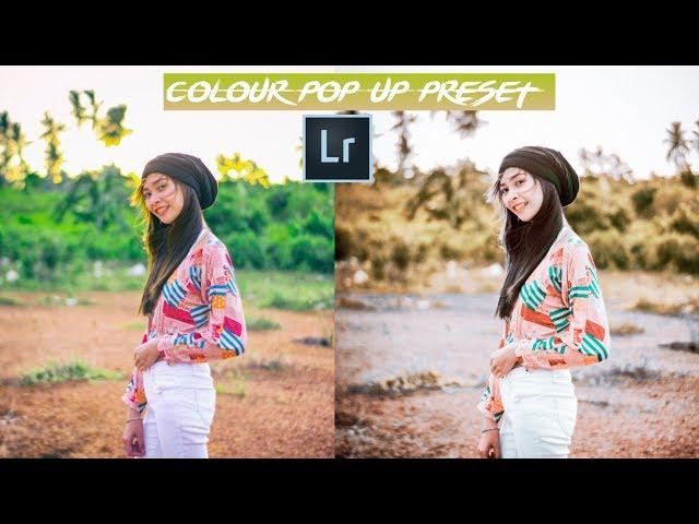 COLOUR POP-UP PRESET FREE LIGHTROOM MOBILE || LIGHTROOM COLOR POP-UP EDITING TUTORIAL