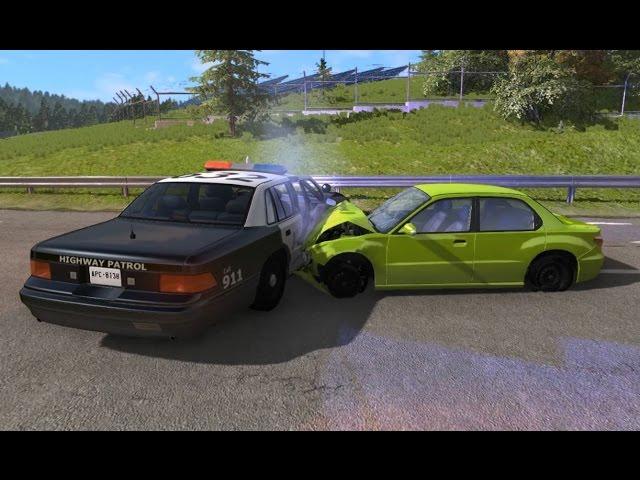 Police Roadblock Crashes 8 | BeamNG.drive