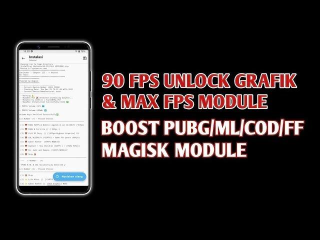 90 FPS UNLOCK GRAFIK MAGISK MODULE | MAX FPS PUBG/COD/ML/FF GAMING MODE