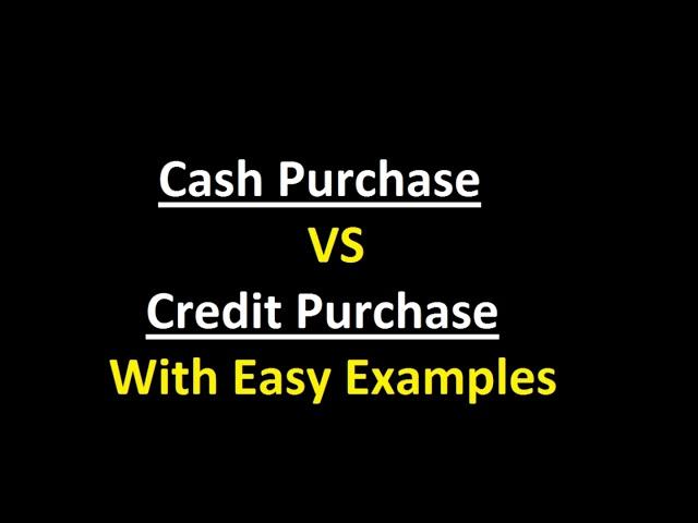 Cash Purchase & Credit Purchase in Hindi / Urdu