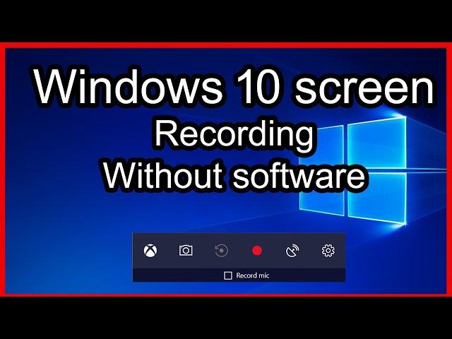 Windows 10 Screen Recorder | Screen Recording Game Bar |Without Software Screen Recording windows 10