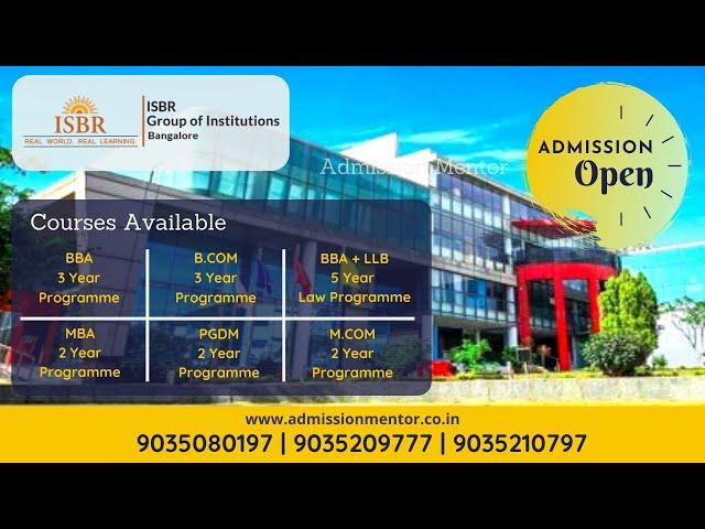 ISBR College Bangalore | Campus Tour | Review | Fees Structure | Placements | Admission Process