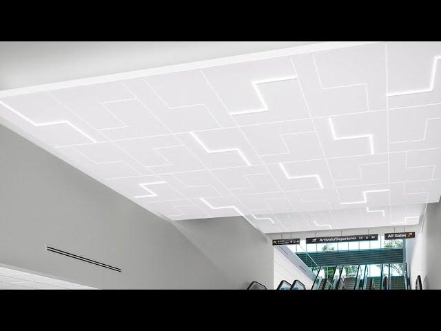 90 Degree Ceiling Panels | DESIGNSTACKZ Ceiling System Installation | Armstrong World Industries