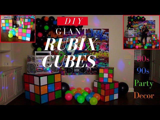 90s Decoration Ideas | 80s Decoration Ideas | Rubik’s Cubes DIY